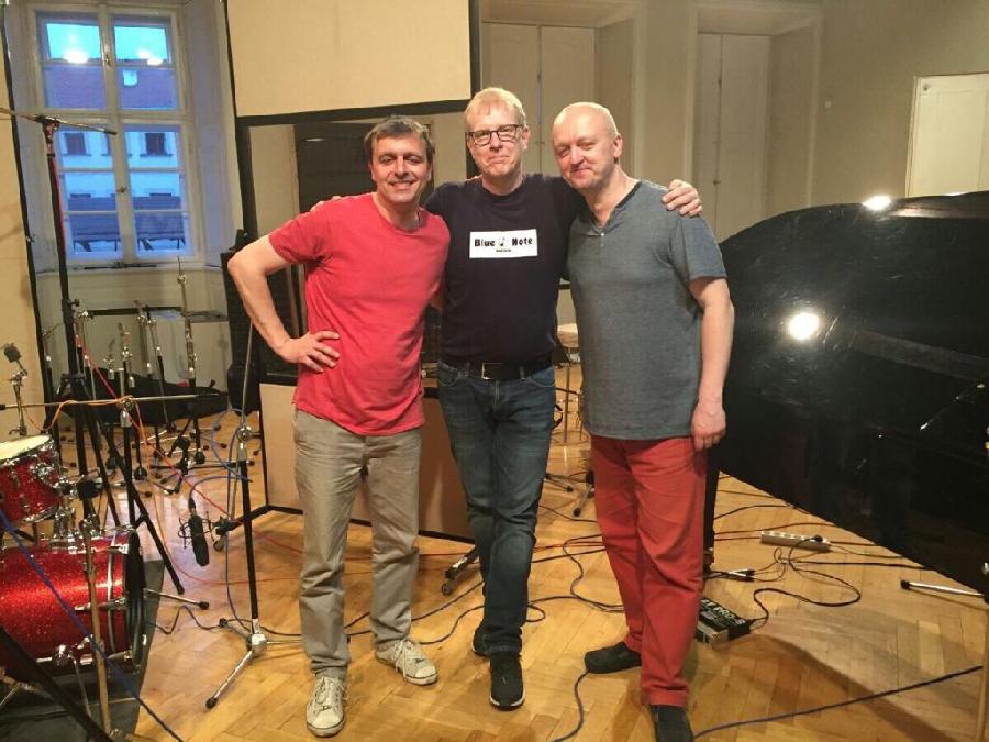 Jiří Slavíček,Hans Backenroth, Najponk,studio HAMU recording session,May 2017