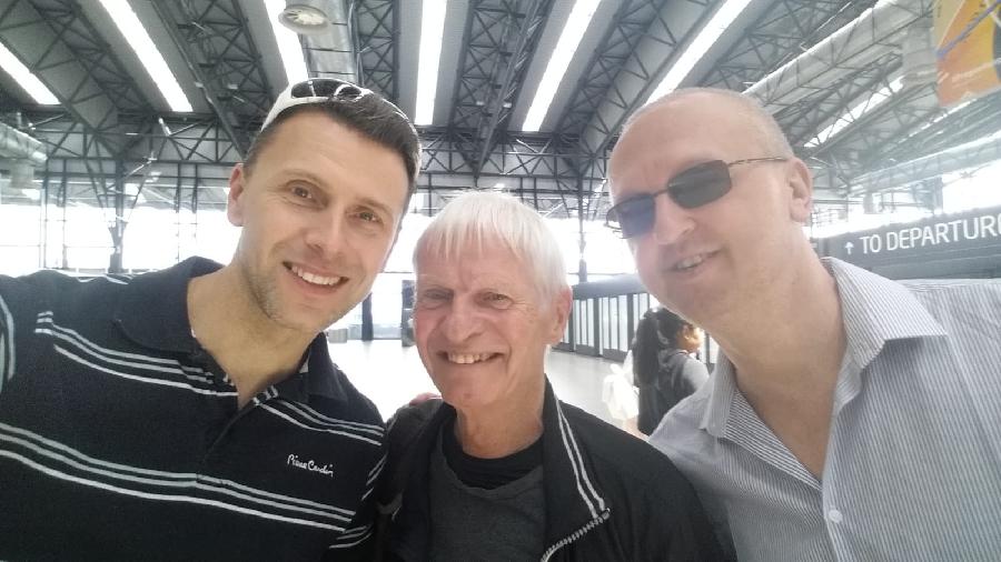Tomáš Mertl,Alex,Najponk
Prague airport May 27,2019